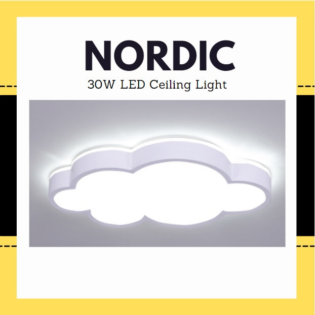 TML 30W Nordic LED Ceiling Light Cloud Design- Daylight Kids Children Room