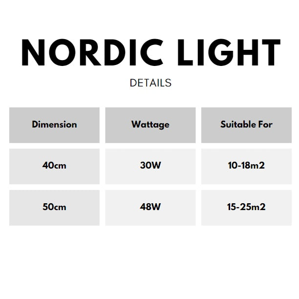 1YEAR WARRANTY Nordic LED Ceiling Light 3Tone 30W 48W with Wood 40cm 50cm