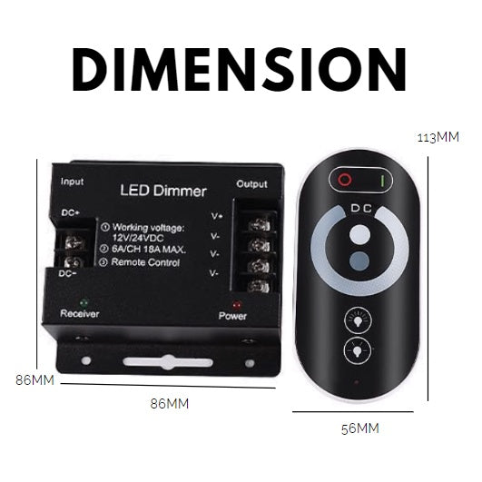 12V 24V LED Dimmable Dimmer Remote Control for strip light