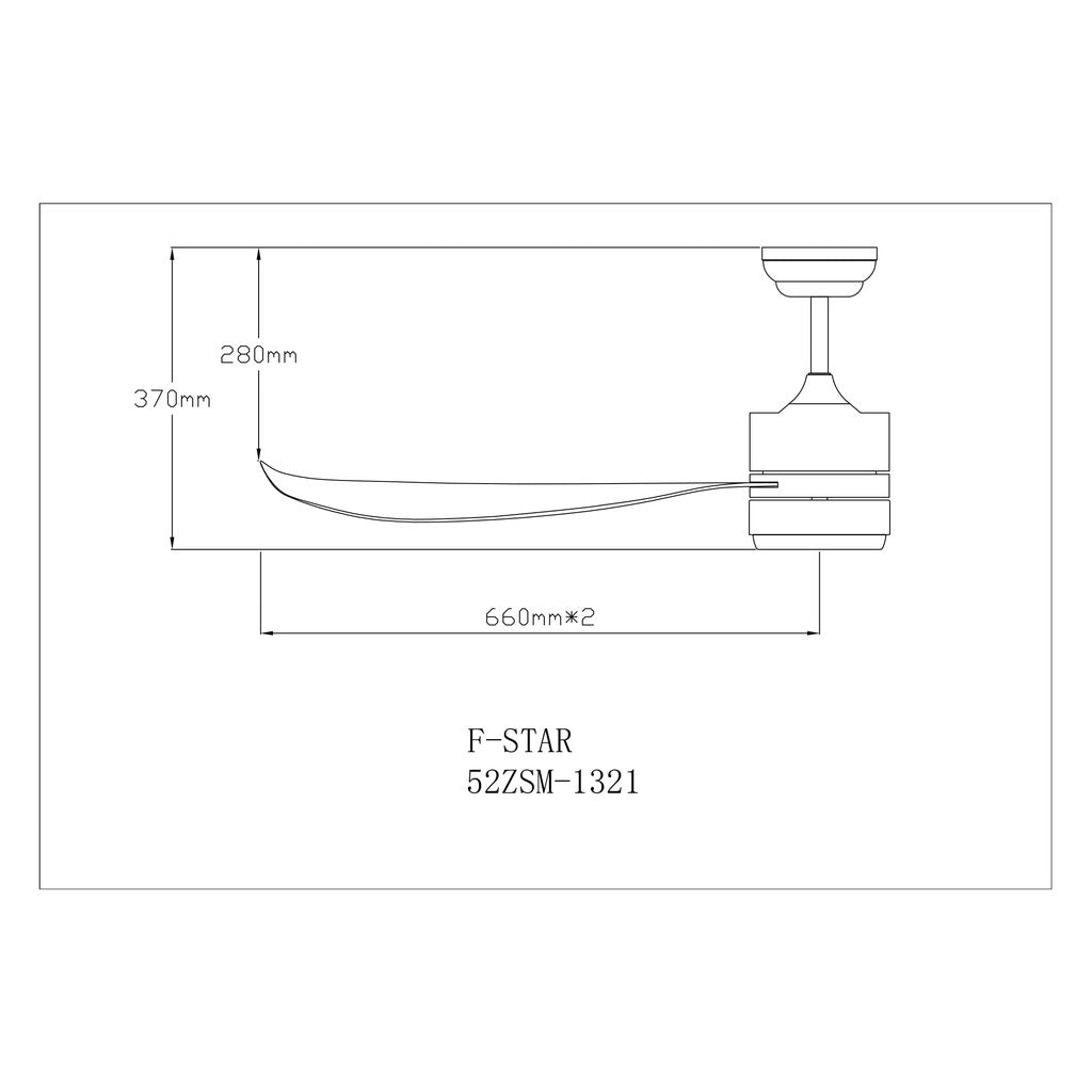 Fanco F-Star Ceiling Fan with LED Light 36 / 46 / 52 inch With Standard Installation FStar F Star