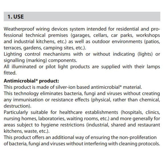 Legrand Outdoor Weatherproof Door Bell Switch 10A Waterproof