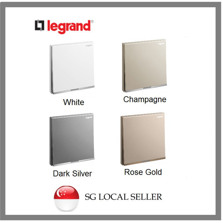 Legrand Galion 20A Water Heater Double Pole Switch 1G1W 2G1W 1G2W DP (Champagne, Rose Gold, Dark Silver, White)