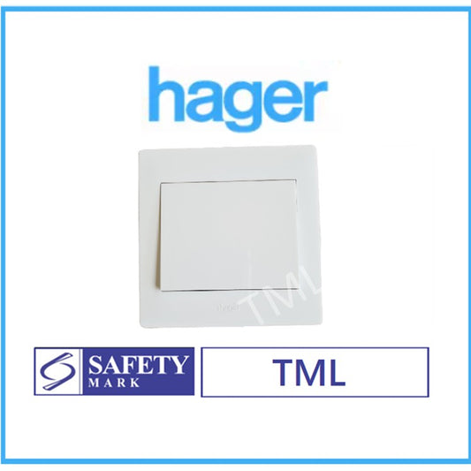 Hager 1Gang 1Way 2Way Single Wall Switch White