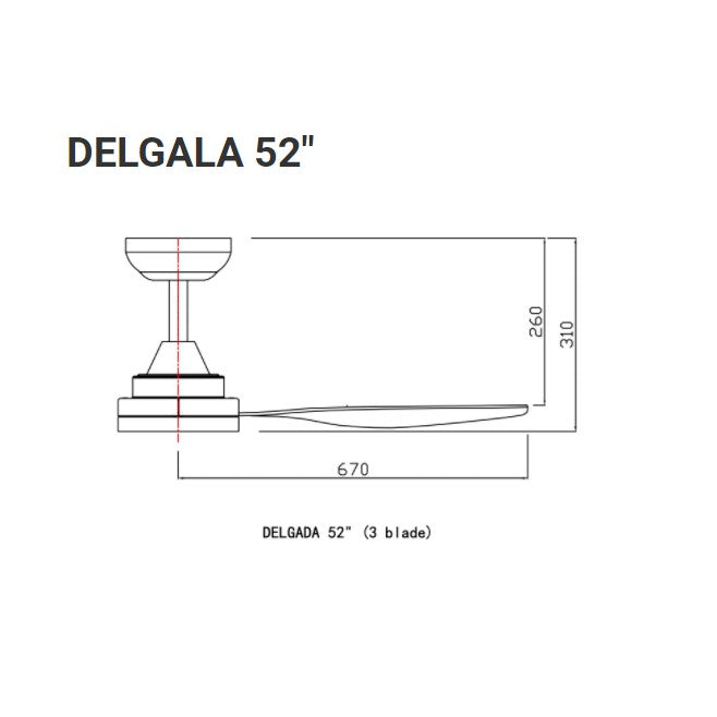 Fanco DELGALA DC Ceiling Fan 45" 52" (Safety Mark) with Standard Installation