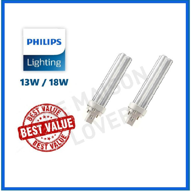 [Bundle 4 / Bundle 2] Philips Master PLC 2Pin 2P 2 Pin 13W 18W 827 840 865 PL-C