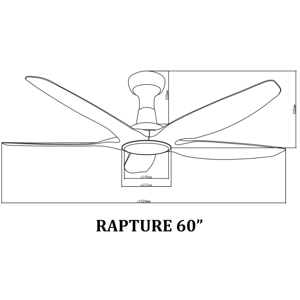 Bestar Rapture 48inch 60inch Wifi Smart DC Ceiling Fan