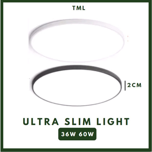 TML 36W 60W Ultra Slim Minimal LED Ceiling Light Daylight Black White Humidity Dust Insect Proof