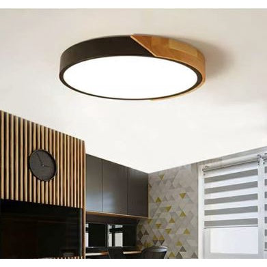 TML 18W 24W 36W Nordic Ceiling Light LED Black Green White Wood Frame