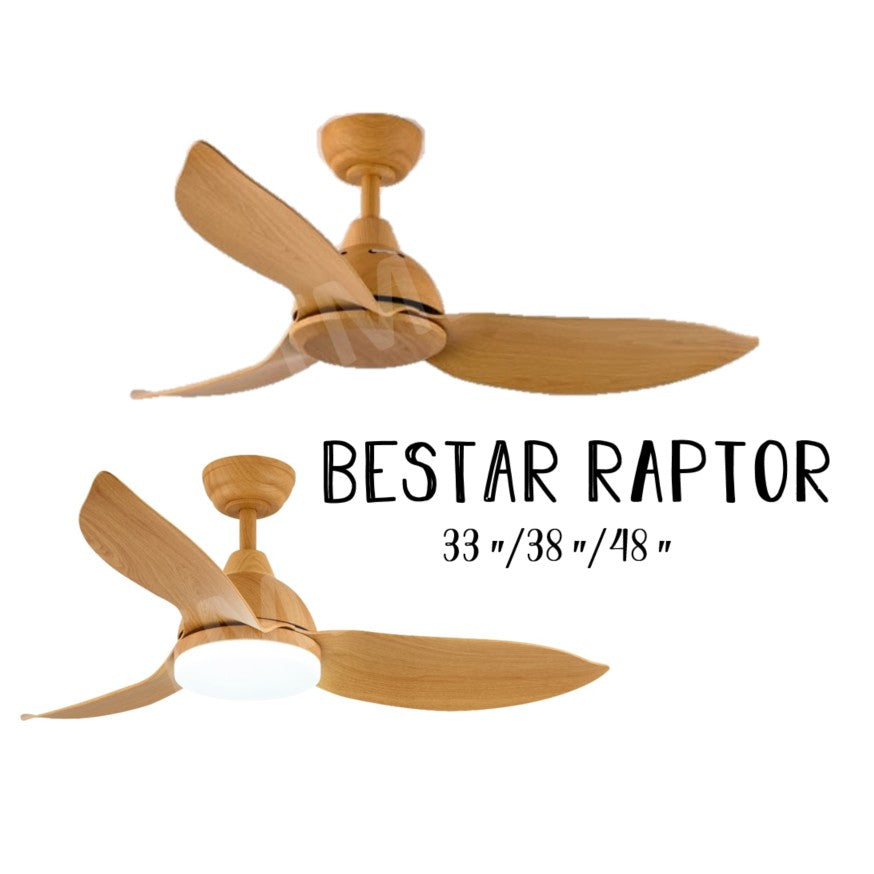 Bestar Raptor Ceiling Fan with 24W LED Light 33inch 38inch 48inch 33" 38" 48"