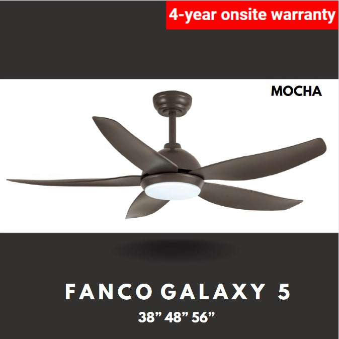 FANCO Galaxy 5 DC Ceiling Fan 5 Blades 24W 38 48 56 Inch