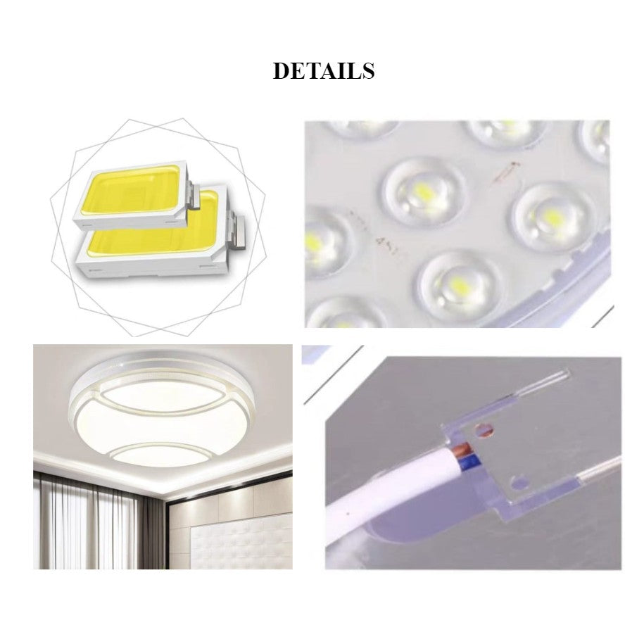 [Bundle of 3] LED Upgraded Ceiling Replacement Light Magnetic Light Plate Magnet 24W 36W TML