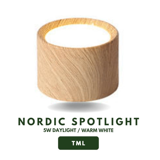 Nordic Wood Design Spotlight LED Surface Downlight 5W Scandinavian TML