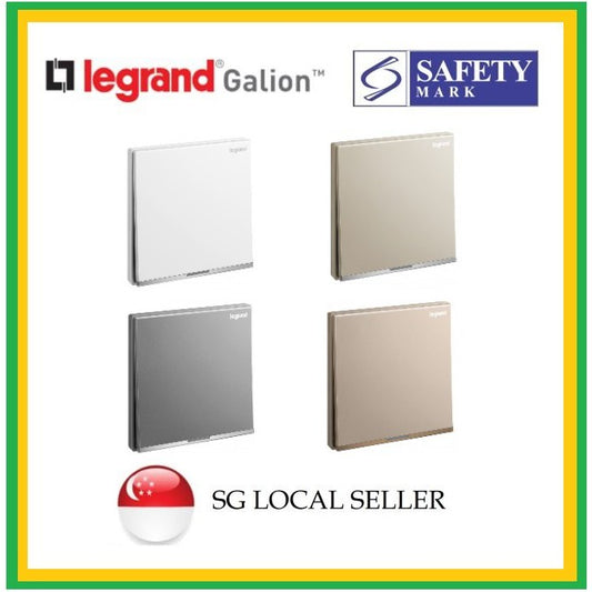 Legrand Galion 20A Water Heater Double Pole Switch 1G1W 2G1W 1G2W DP (Champagne, Rose Gold, Dark Silver, White)