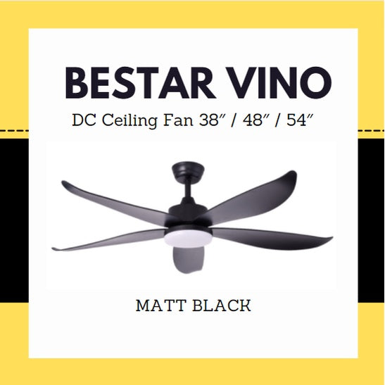 Bestar Vino 5blades DC Ceiling Fan 38inch 48inch 54inch 24W light