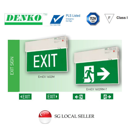 Denko EmEX LED Slim Emergency Exit Sign Single Sided TML