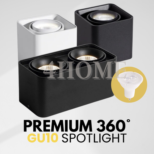 Premium 360 degree Halo Surface GU10 LED Spotlight Single Head Square Double Head Rectangular