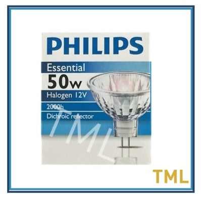 Philips Halogen Bulb 50W GU5.3 Essential MR16 12V TML