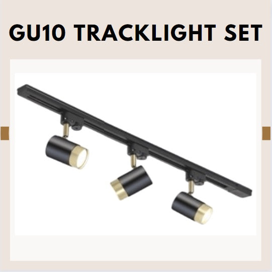 White Gold Black Gold GU10 Track Light TML