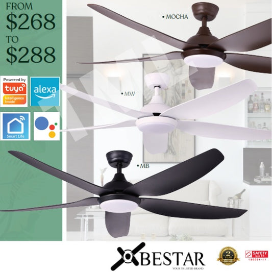 SMART Ceiling Fan Bestar Star5 5 Blades 38inch 48inch 58inch Star 5 DC Fan