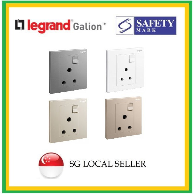 Legrand Galion 15A Aircon Socket (Champagne, Rose Gold, Dark Silver, White)