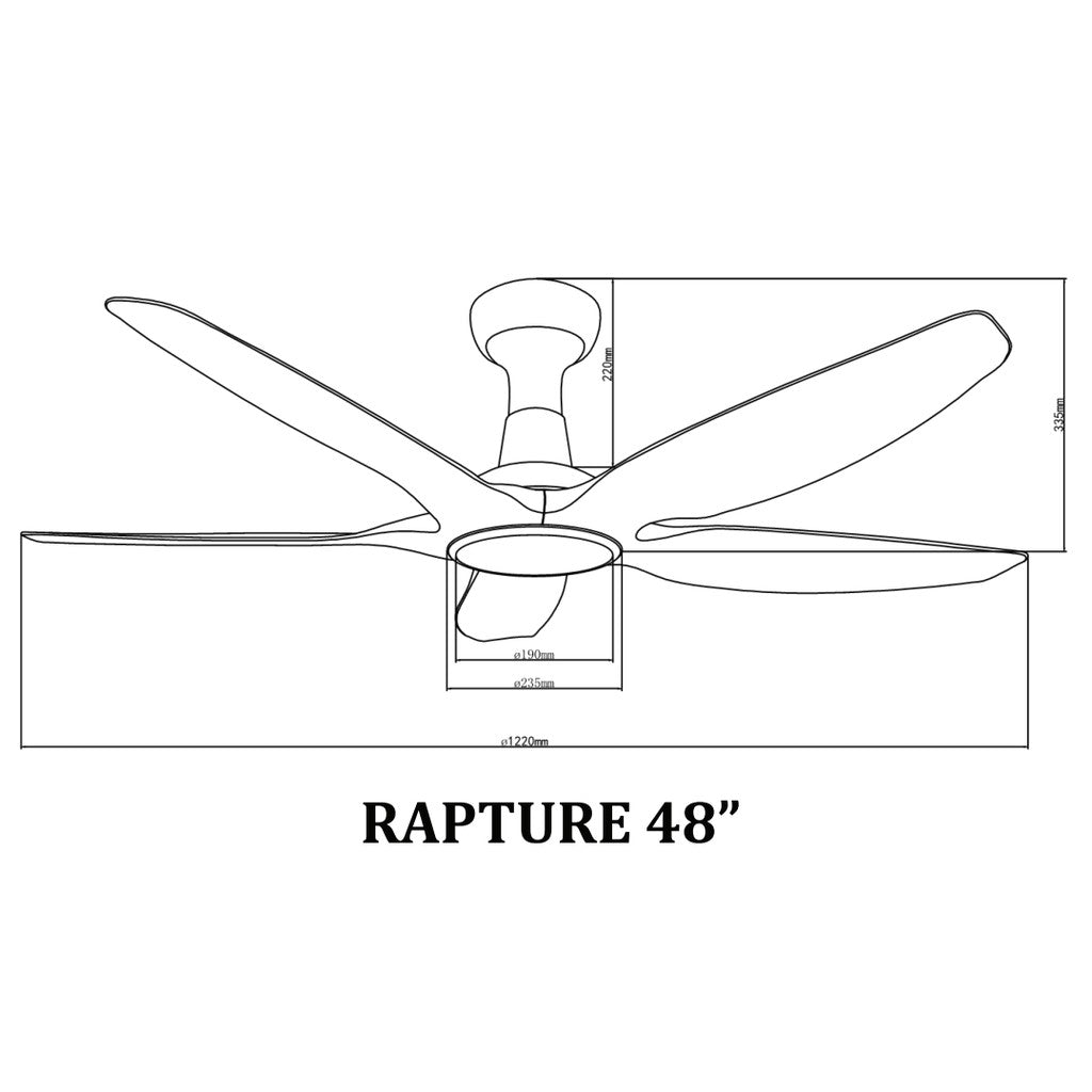 Bestar Rapture 48inch 60inch Wifi Smart DC Ceiling Fan