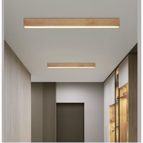 Premium Linear Wood Laminate Surface Ceiling Light Long TML