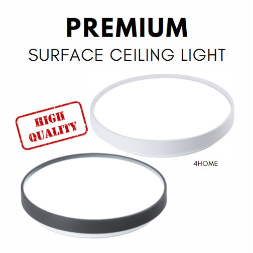 Premium Black White LED Surface Ceiling Light Minimalist 12W 24W 36W Daylight Living Room Bedroom TML