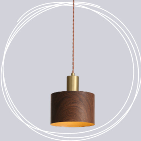 Premium Wooden Print Japanese Design E27 Pendant Light TML