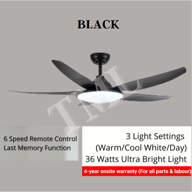 Fanco TRIBUTO 46inch 56inch Ceiling Fan with 36W Extra Bright Light TML