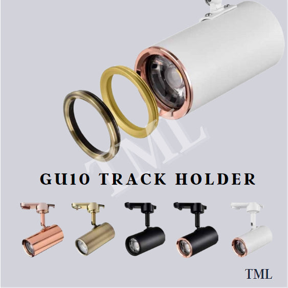 Modern Rose Gold White Black GU10 Track Light Holder TML