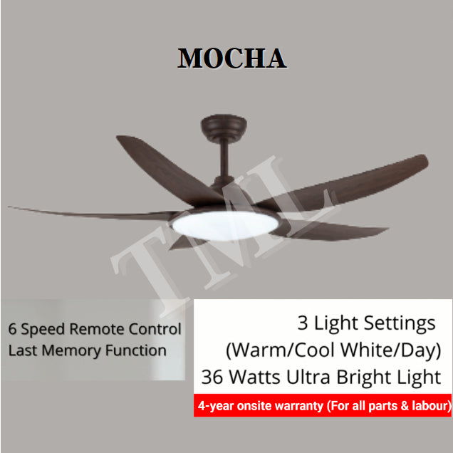 Fanco TRIBUTO 46inch 56inch Ceiling Fan with 36W Extra Bright Light TML