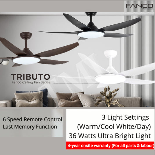 Fanco TRIBUTO 46inch 56inch Ceiling Fan with 36W Extra Bright Light TML