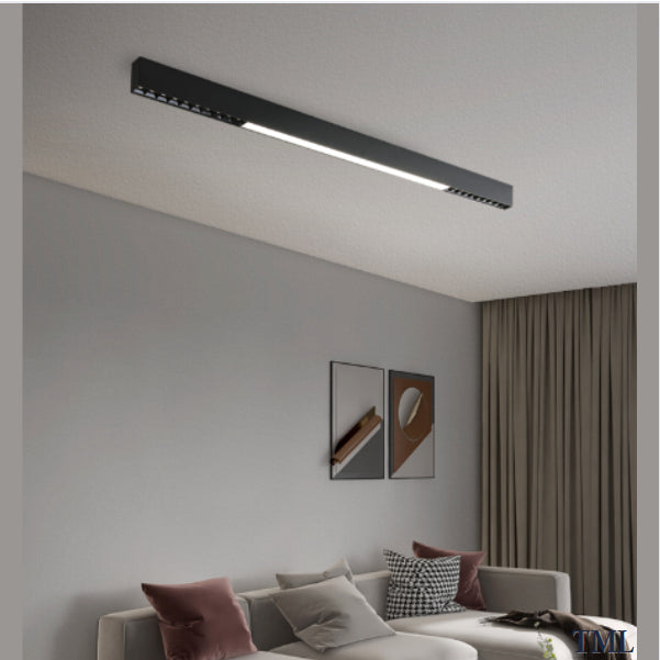 Premium Matt Black Linear Lego Surface Ceiling Light 30W Dining Island Study Kitchen TML