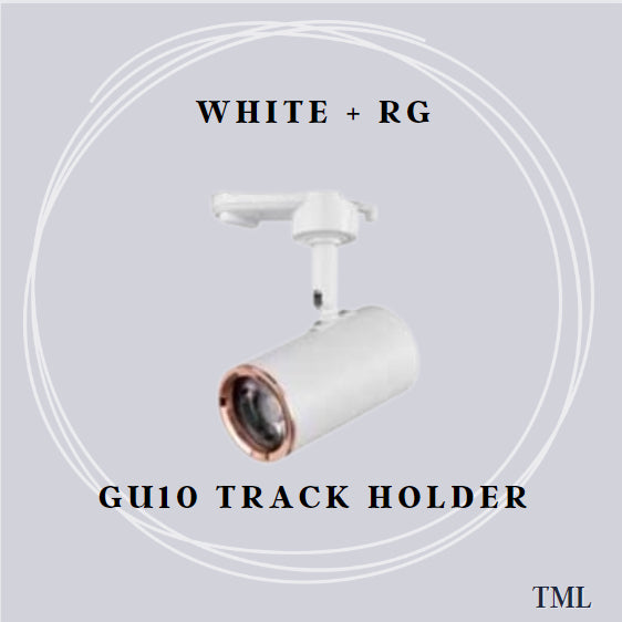 Modern Rose Gold White Black GU10 Track Light Holder TML