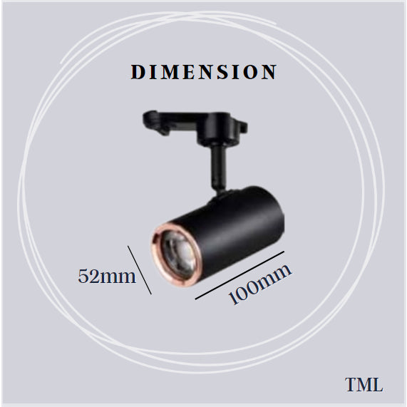 Modern Rose Gold White Black GU10 Track Light Holder TML