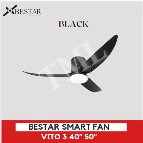 BESTAR Smart Hugger Wifi Controlled Ceiling Fan VITO 3 DC Motor 40" 50" 3blades