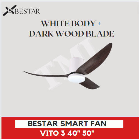 BESTAR Smart Hugger Wifi Controlled Ceiling Fan VITO 3 DC Motor 40" 50" 3blades