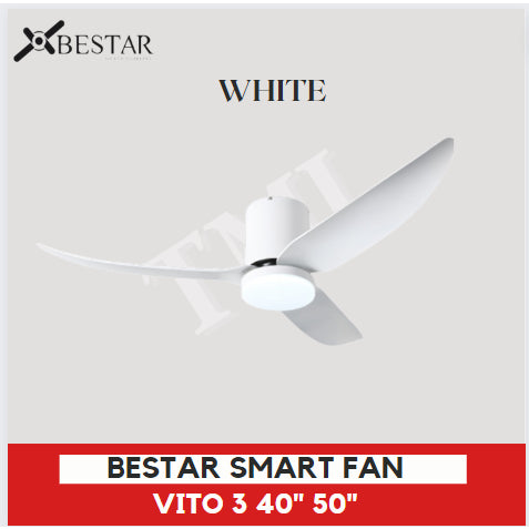 BESTAR Smart Hugger Wifi Controlled Ceiling Fan VITO 3 DC Motor 40" 50" 3blades