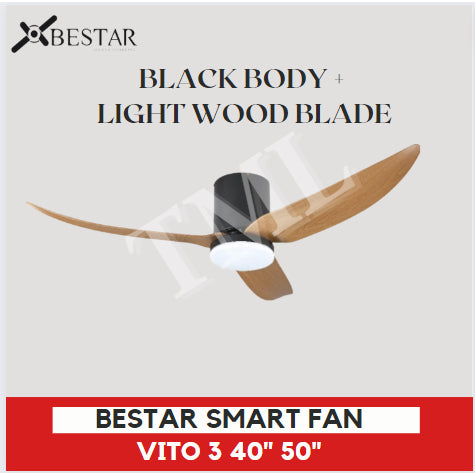 BESTAR Smart Hugger Wifi Controlled Ceiling Fan VITO 3 DC Motor 40" 50" 3blades