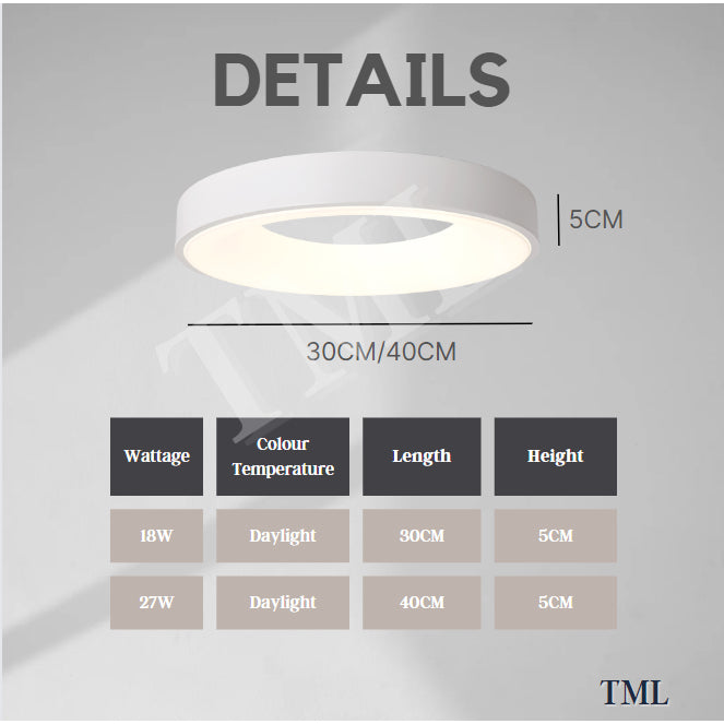 Premium LUX Halo White LED Ceiling Light Living Room Bedroom TML