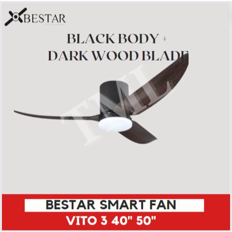 BESTAR Smart Hugger Wifi Controlled Ceiling Fan VITO 3 DC Motor 40" 50" 3blades