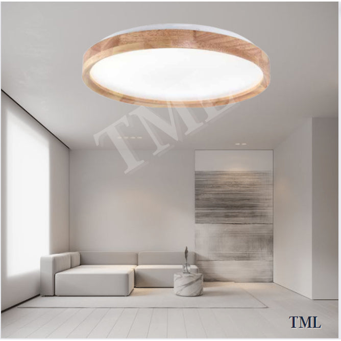 Premium Wood LED Surface Ceiling Light Minimalist 36W 48W Daylight 3Tone TML