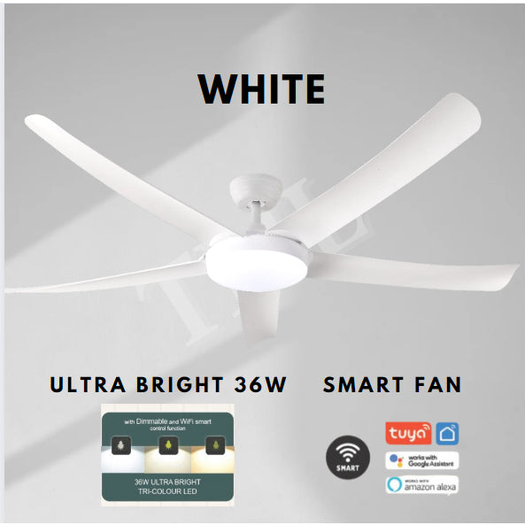 Bestar VESTA SMART Ceiling Fan Ultra Bright 36W Dimmable 5 Blades 42inch 52inch DC Fan