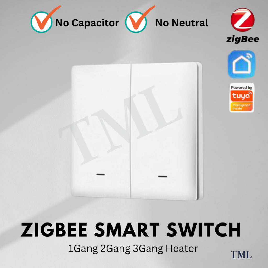 Zigbee WiFi Smart Wall Light Switch 1G 2G 3G 20A Push Button No Neutral No Capacitor Smart life Alexa Google Home