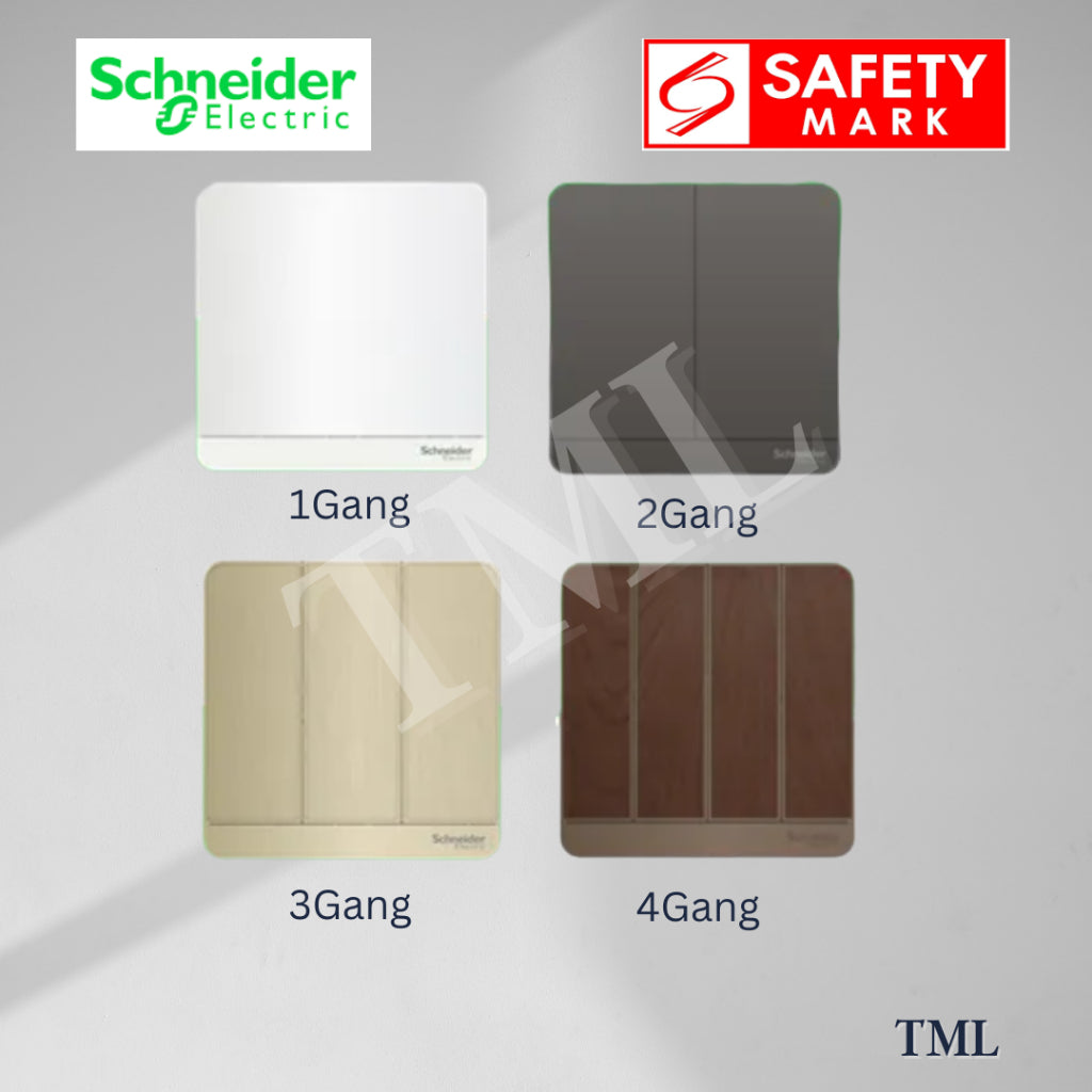 [SG Seller] Schneider AvatarON 1Gang 2Gang 3Gang 4Gang 16AX Switch White Dark Grey Dark Wood Wine Gold Hairline Gold