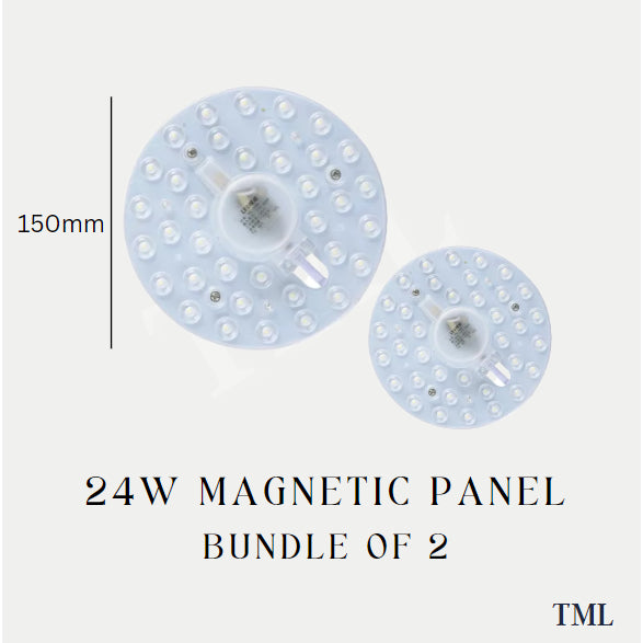 [Bundle of 2] 24W 36W Magnetic LED Ceiling Light Plate Replacement Magnet Panel Module TML