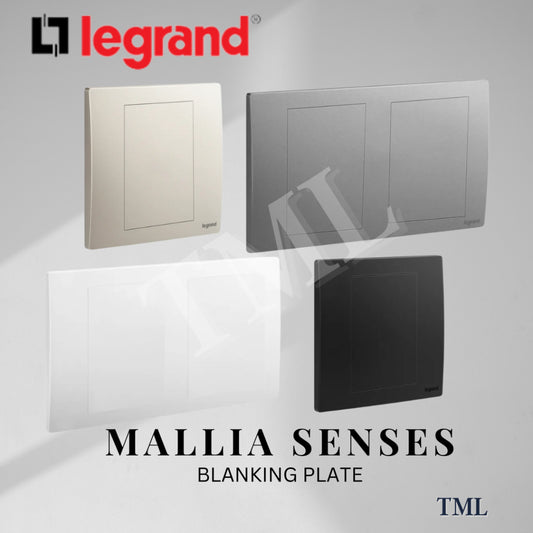 Legrand Mallia Senses 1Gang 2Gang Blank Plate