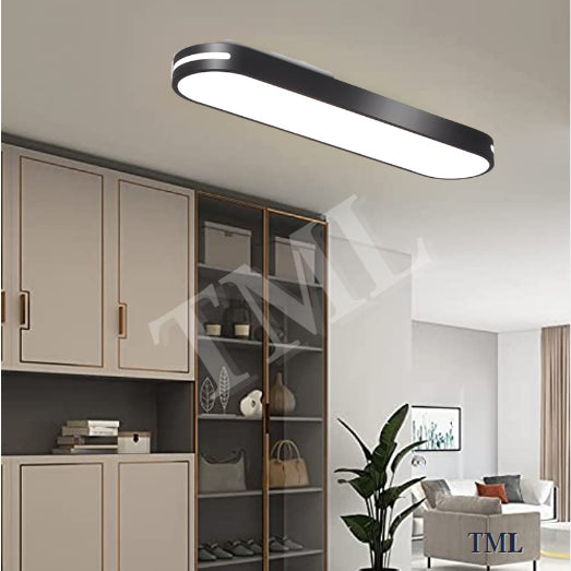 Nordic Rectangular Linear Pod Led Ceiling Light 24W 32W Corridor Balcony Service Yard Bathroom