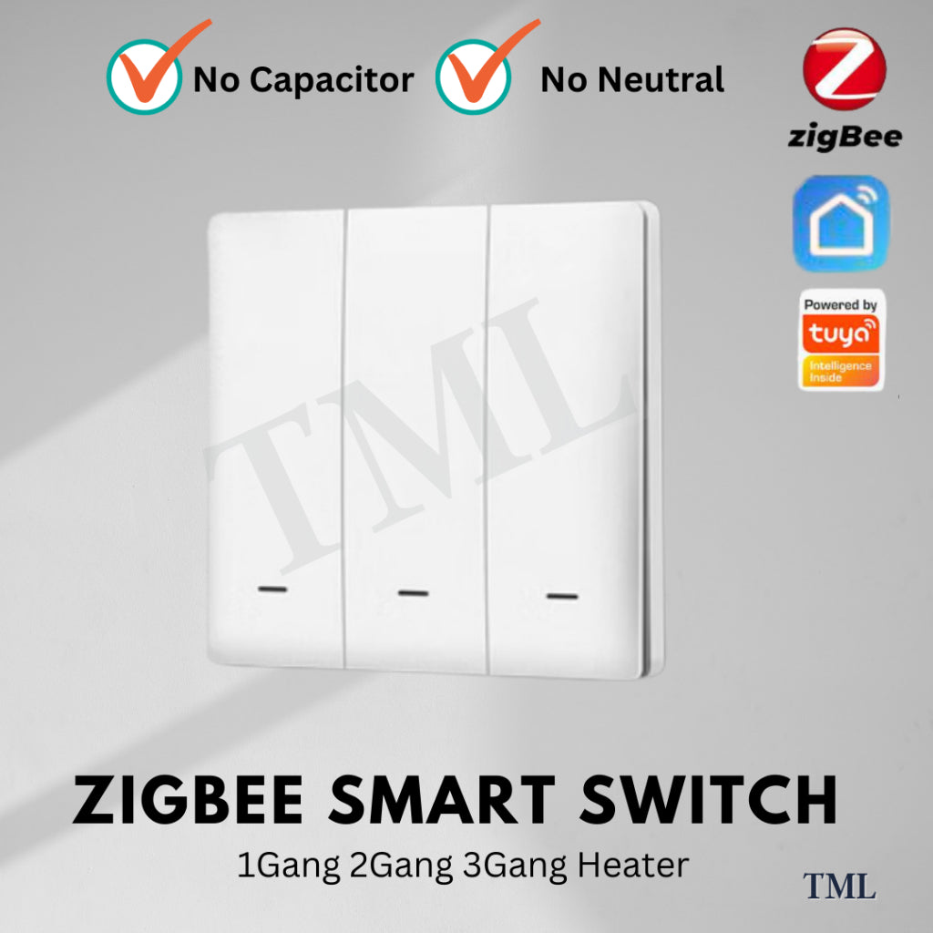 Zigbee WiFi Smart Wall Light Switch 1G 2G 3G 20A Push Button No Neutral No Capacitor Smart life Alexa Google Home