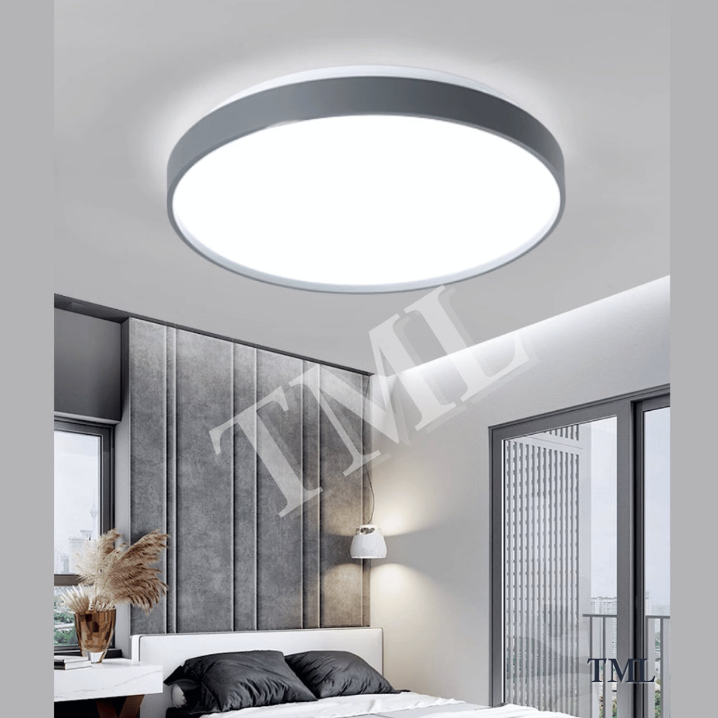 Premium Space Grey Minimalist LED Ceiling Light 36W 96W Hamburger TML